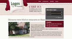 Desktop Screenshot of hotellesloges.fr