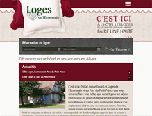 Tablet Screenshot of hotellesloges.fr